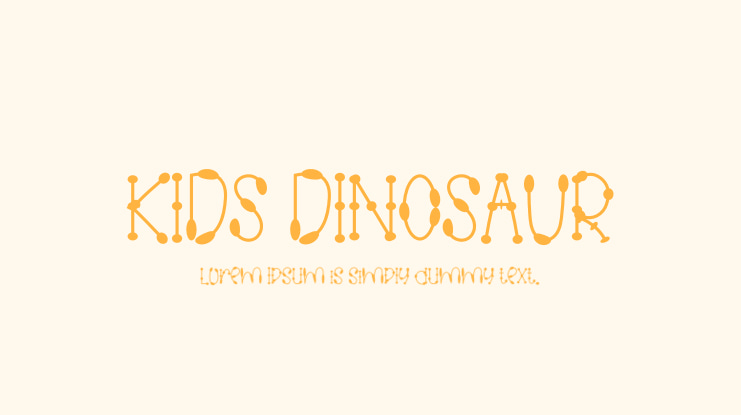 KIDS DINOSAUR Font