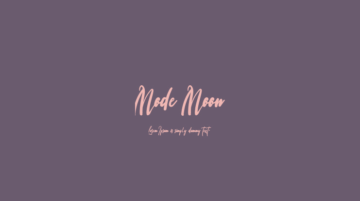 Mode Moon Font