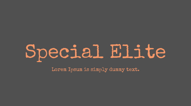 Special Elite Font Family