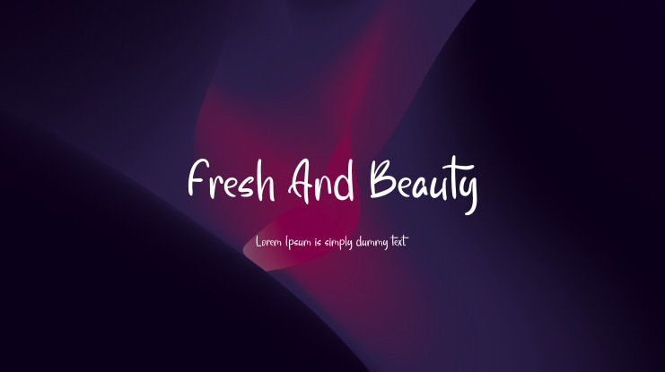 Fresh And Beauty Font