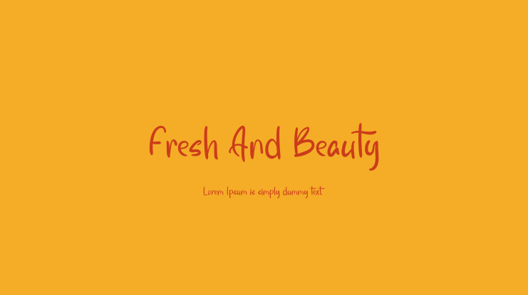 Fresh And Beauty Font