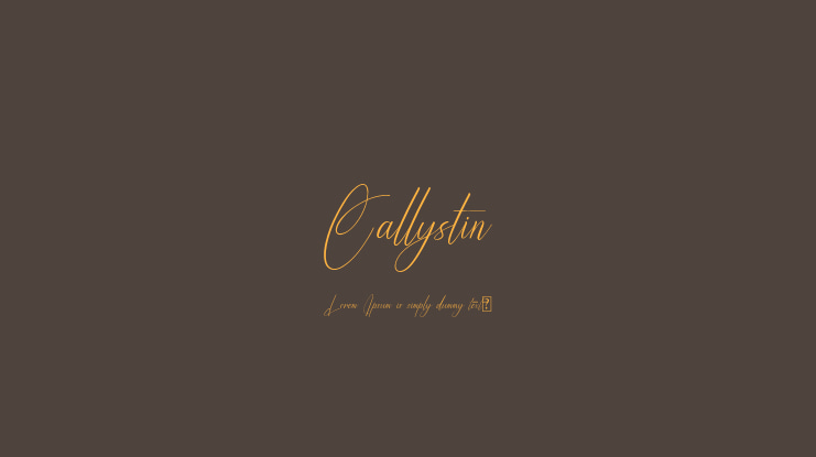 Callystin Font