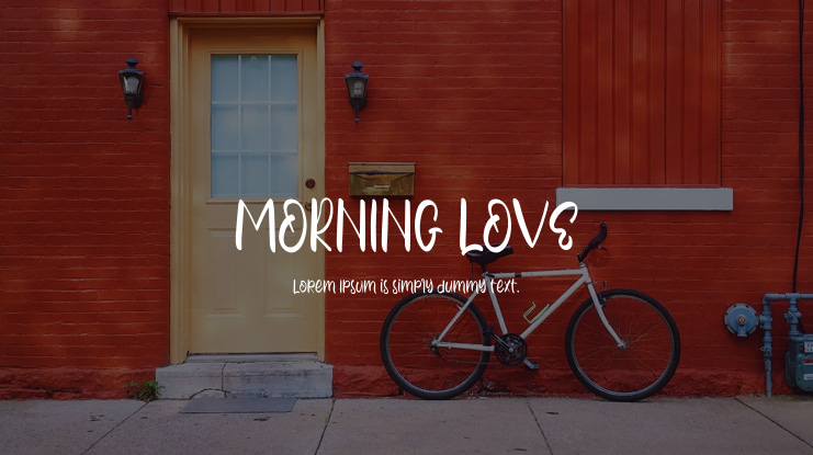 MORNING LOVE Font