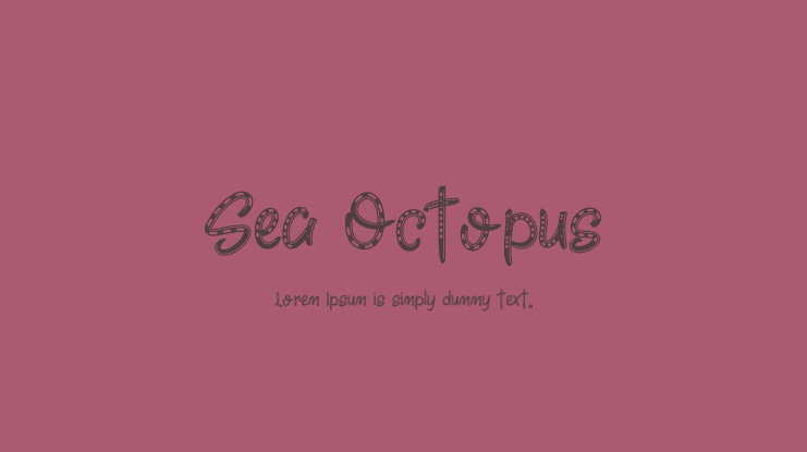 Sea Octopus Font