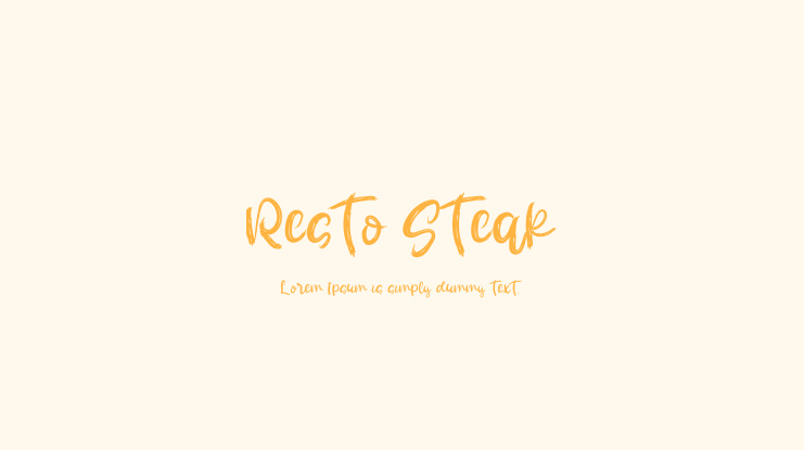 Resto Steak Font