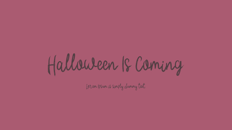 Halloween Is Coming Font