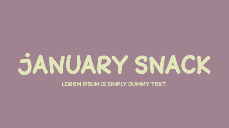 January Snack Font
