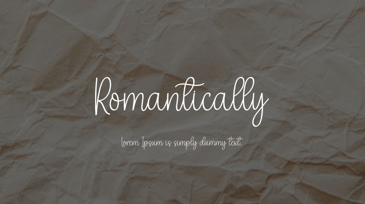 Romantically Font