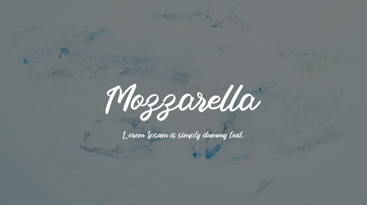 Mozzarella Font