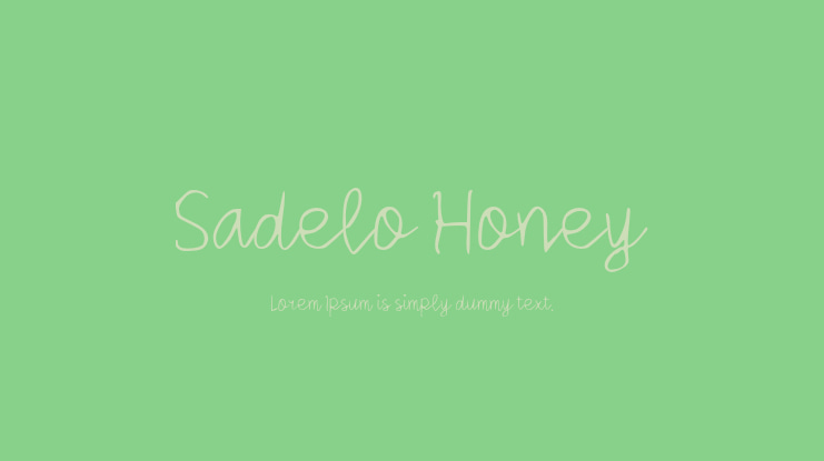 Sadelo Honey Font