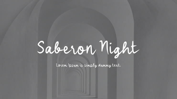 Saberon Night Font