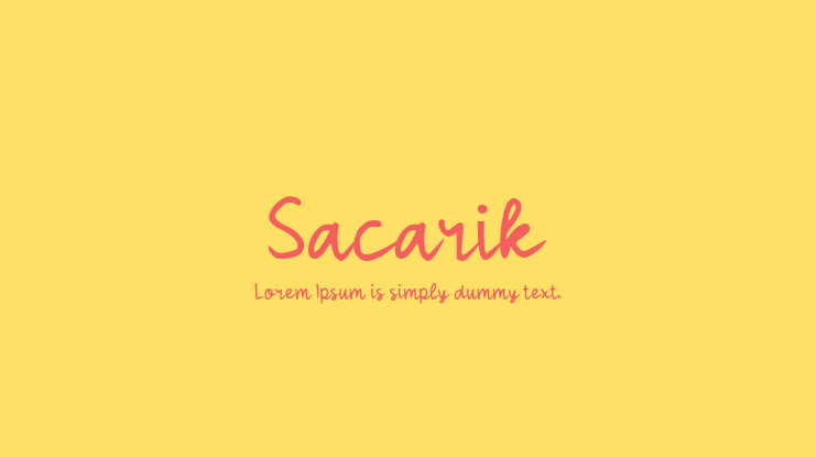 Sacarik Font