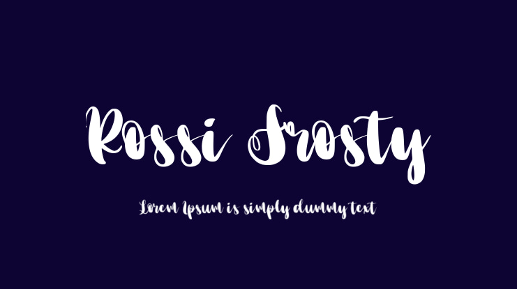 Rossi Frosty Font