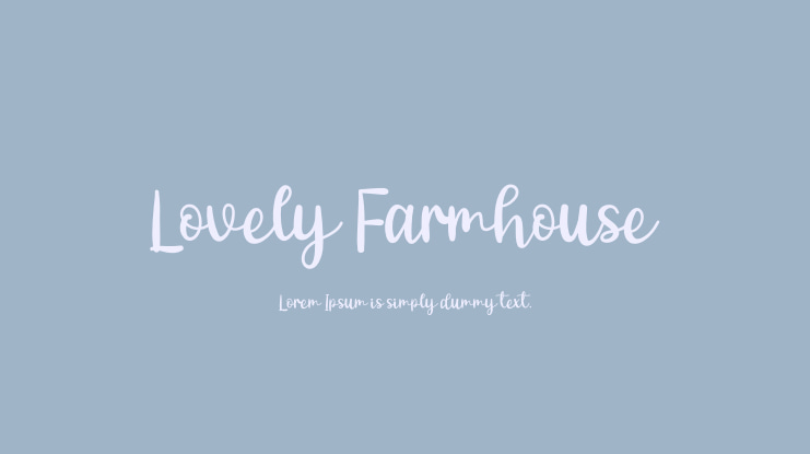 Lovely Farmhouse Font