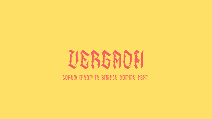 Vergaoh Font
