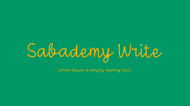 Sabademy Write Font