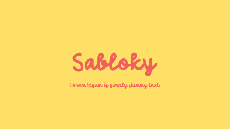 Sabloky Font