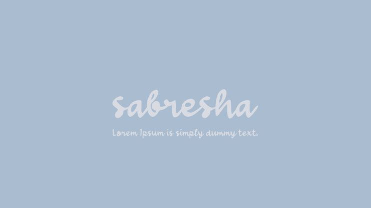 sabresha Font