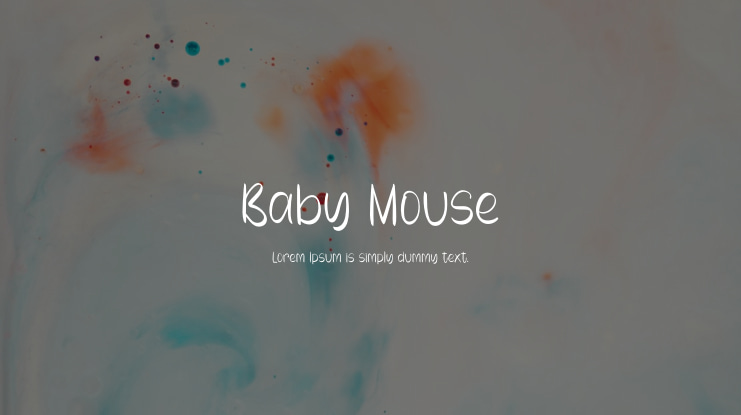 Baby Mouse Font