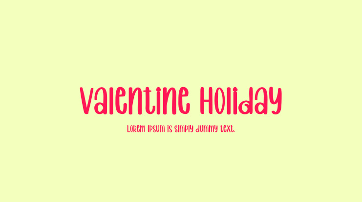 Valentine Holiday Font