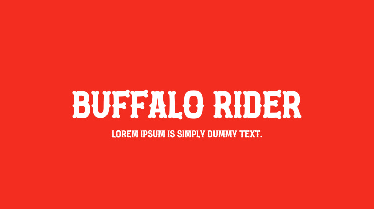 Buffalo Rider Font