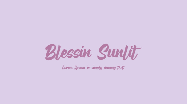 Blessin Sunlit Font