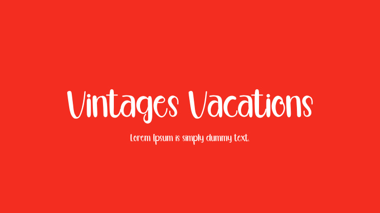 Vintages Vacations Font