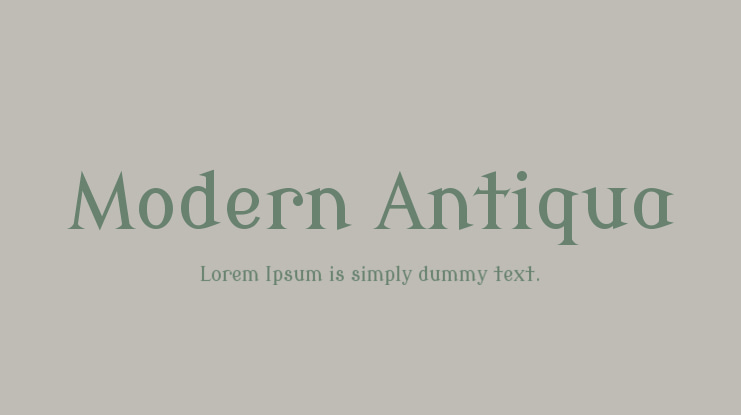 Modern Antiqua Font
