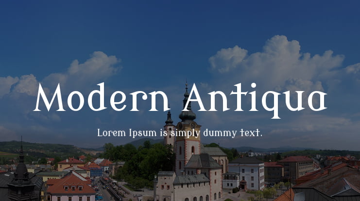 Modern Antiqua Font
