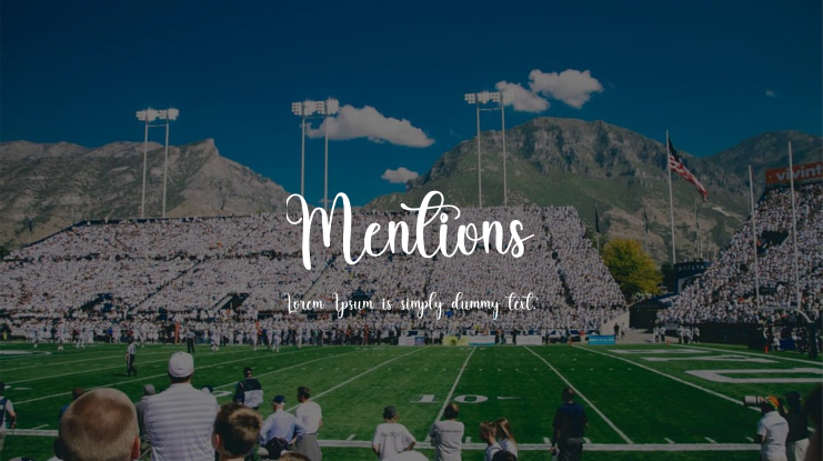 Mentions Font