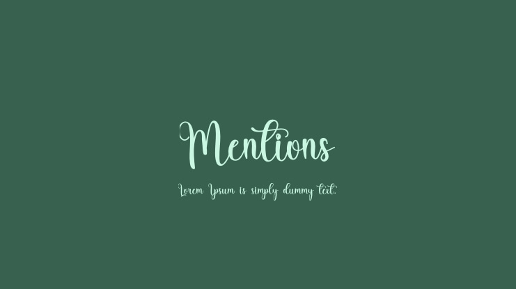Mentions Font