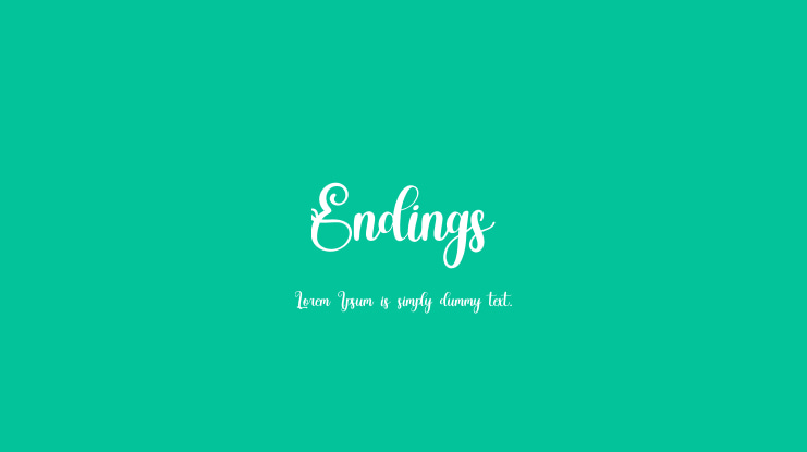 Endings Font