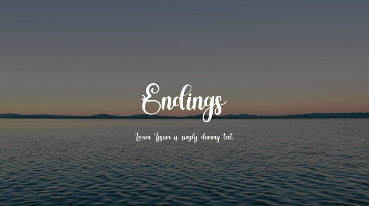 Endings Font