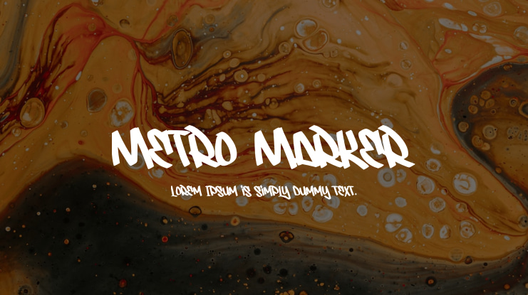 Metro Marker Font