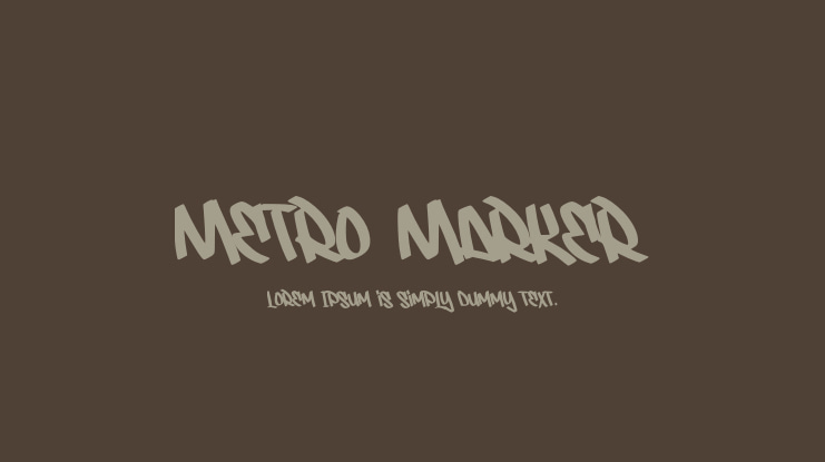 Metro Marker Font