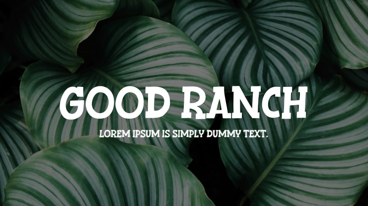 Good Ranch Font