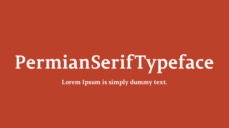 PermianSerifTypeface Font Family