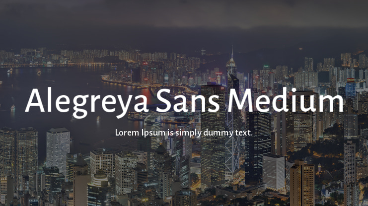 Alegreya Sans Medium Font Family