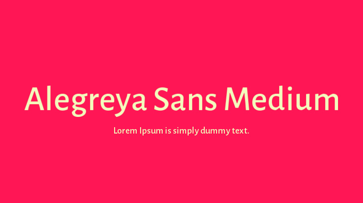 Alegreya Sans Medium Font Family