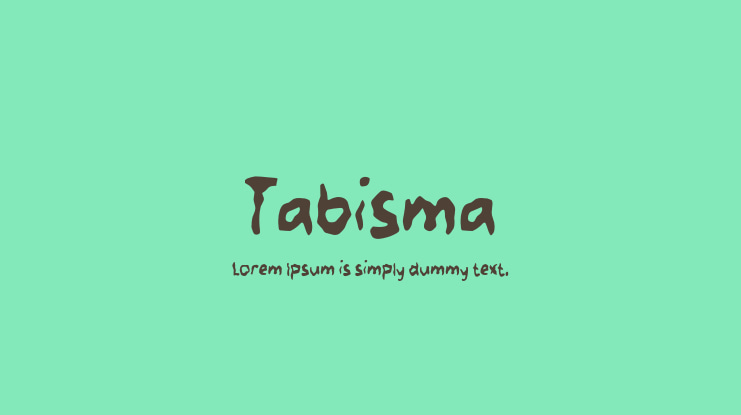 Tabisma Font