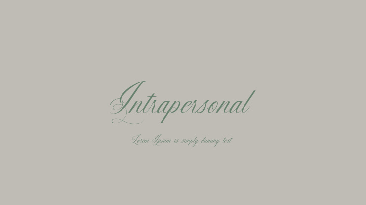 Intrapersonal Font