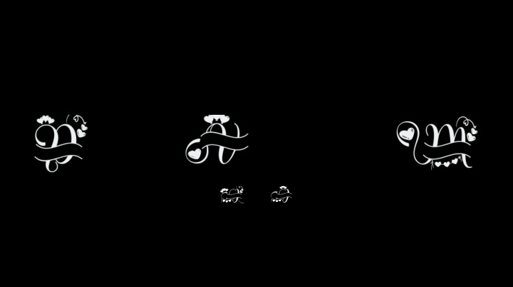 Dainty Valentine Monogram Font Family