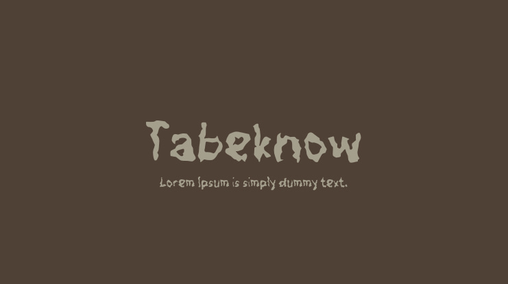 Tabeknow Font
