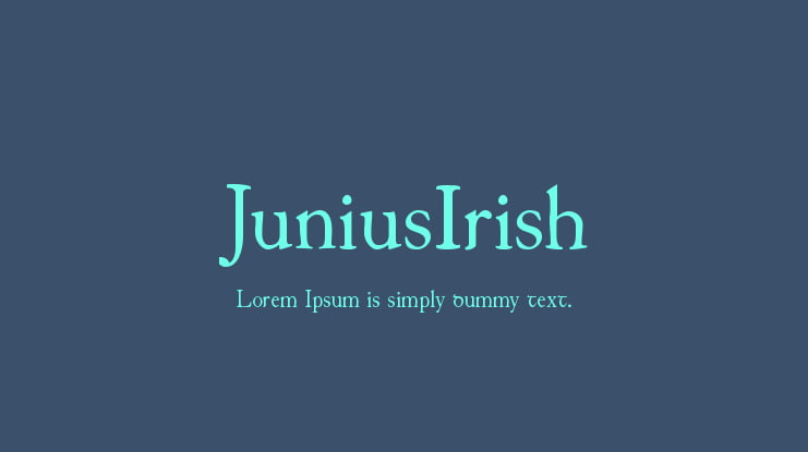 JuniusIrish Font