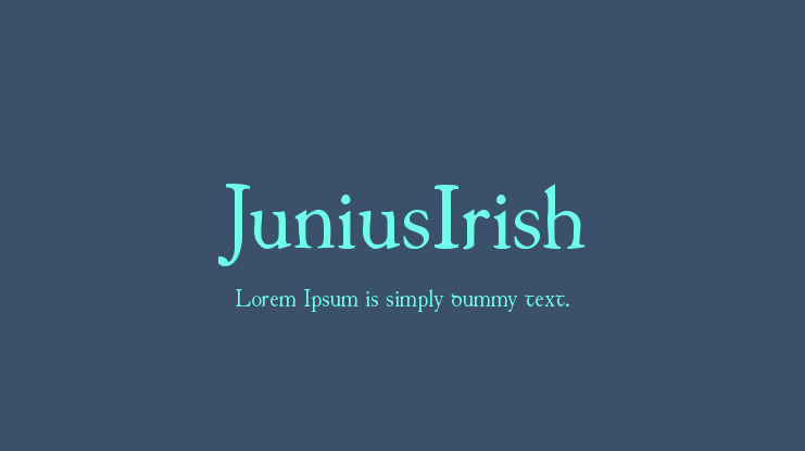 JuniusIrish Font
