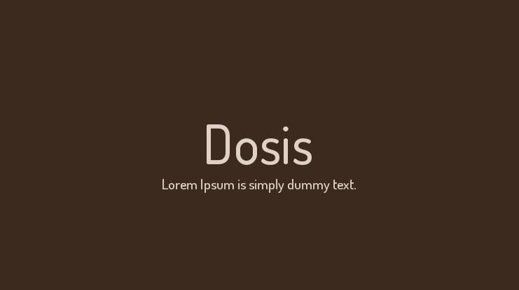 Dosis Font Family