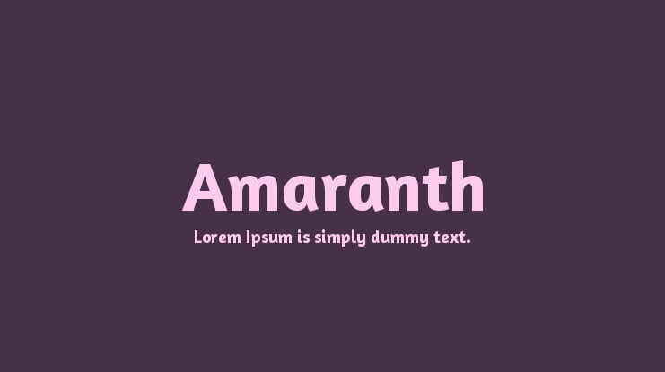 Amaranth Font Family