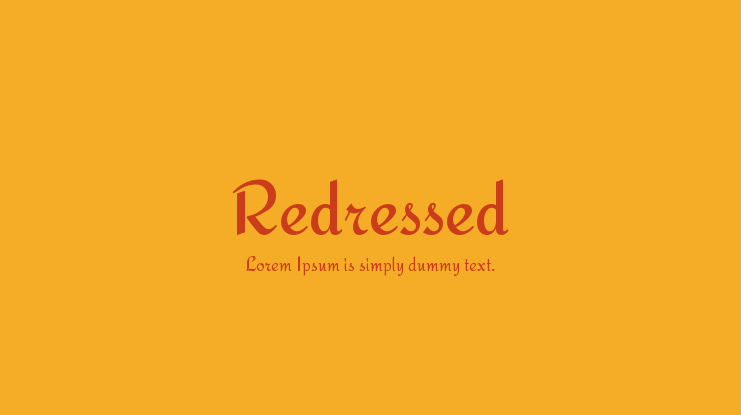 Redressed Font Family