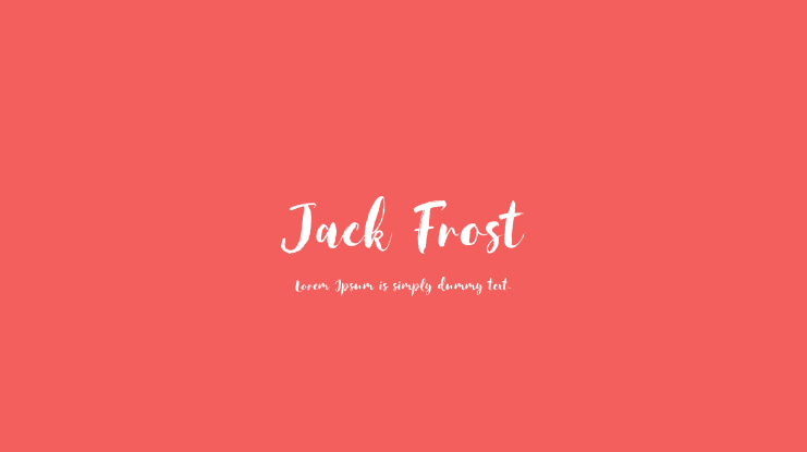 Jack Frost Font