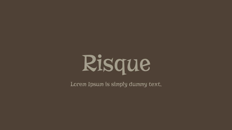 Risque Font Family